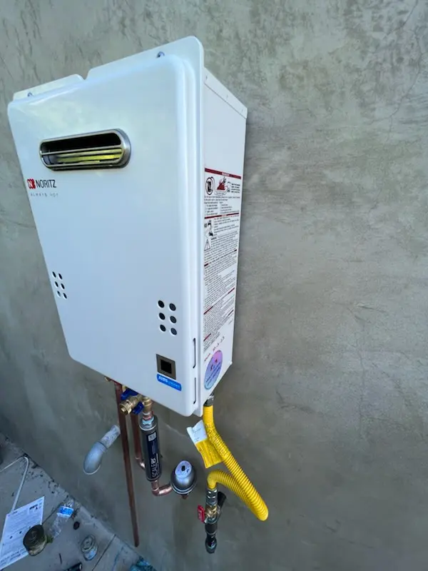 Tankless water heater installation for Morgan Fair Corners homes